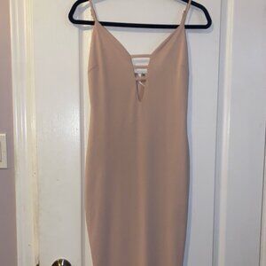 Pink Midi Bodycon Dress